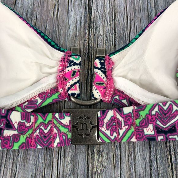 Nanette Lepore Mallorca Mosaic Bikini Swim Top size XS - Picture 7 of 11